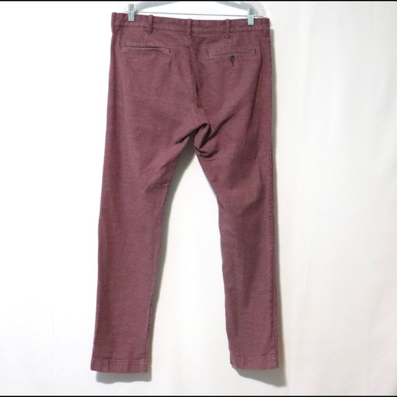 J. Crew red brushed twill slim flex pants 34 x 34 - Picture 2 of 6